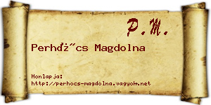 Perhócs Magdolna névjegykártya